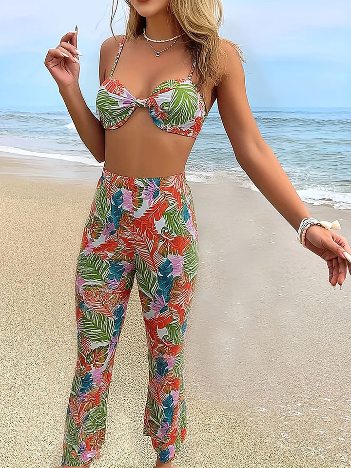 Damen Bikini-Oberteil und Palazzo-Hose Set Echo Archiv