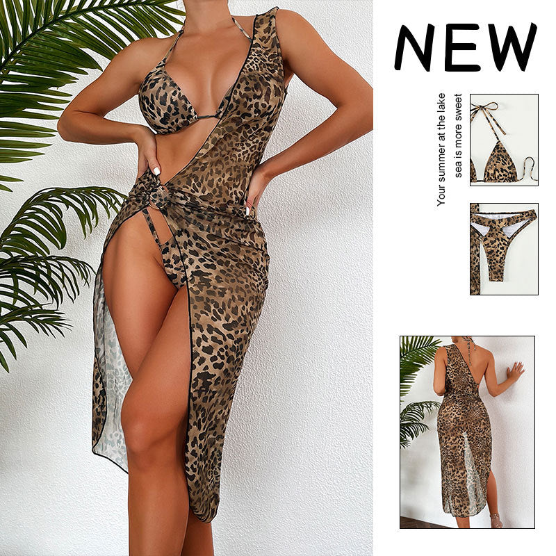 Damer Triangel-Bikini med transparent strandrock Mirla-Eva Jonsson