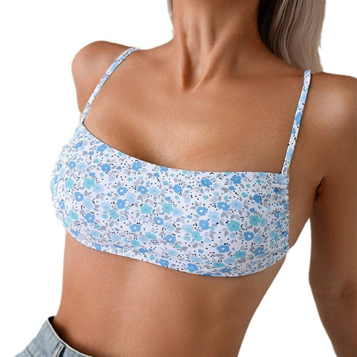 Damen Bikini-Oberteil mit floralem Muster und elastischen Trägern Echo Archiv
