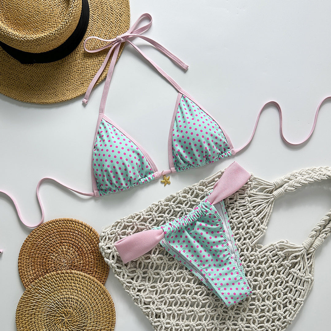 Damen Triangel-Bikini mit stilvollen Punktemuster Echo Archiv