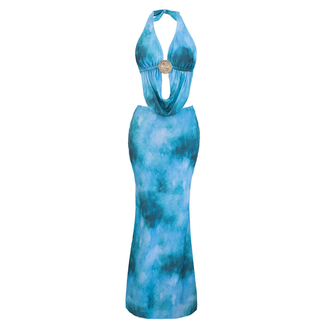 Damen Elegantes Strandkleid mit tiefem Rückenausschnitt Echo Archiv