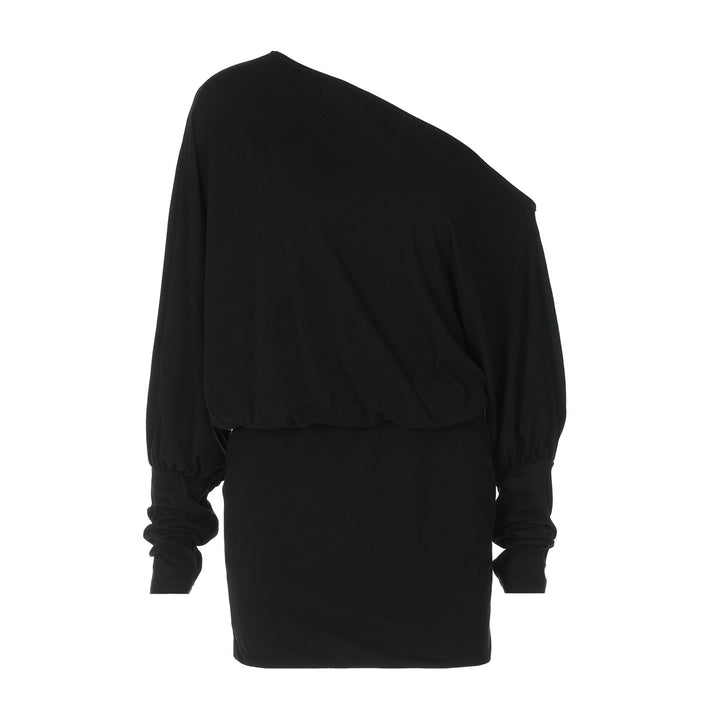 Damer Avslappnad Off-Shoulder Klänning med Sido-Rynkning Eva Jonsson