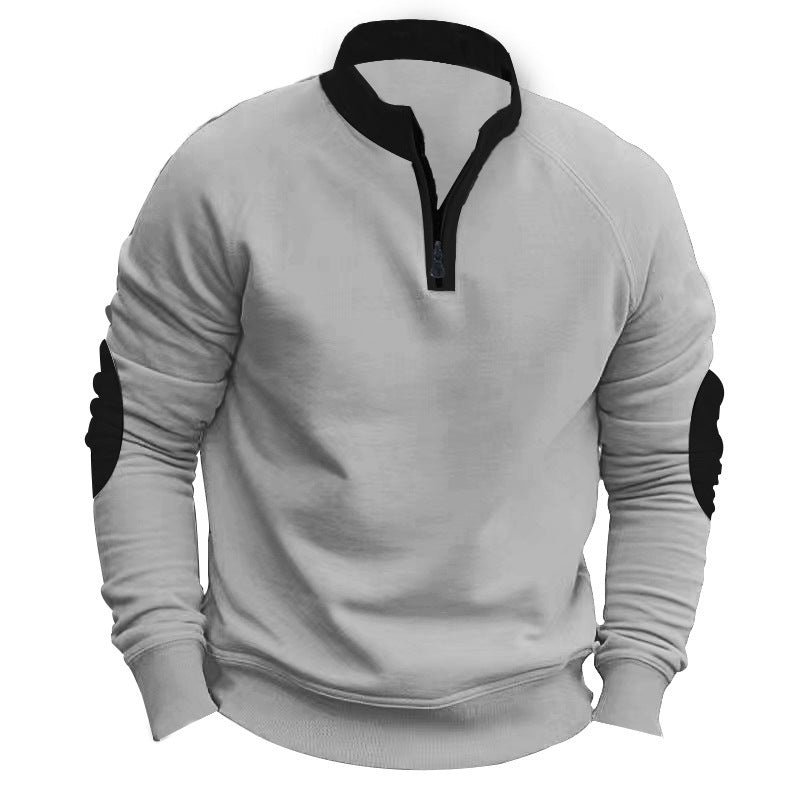 Herren sweatshirt med strukturerad dragkedja Eva Jonsson