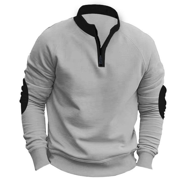 Herren sweatshirt med strukturerad dragkedja Eva Jonsson