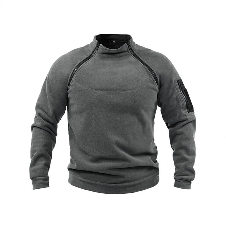 Herren Thermo-Fleecepullover med hög krage och praktiska fickor Eva Jonsson