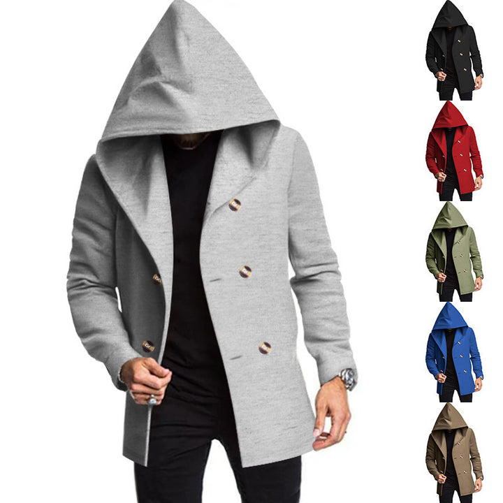 Herrens fashionabel kappa med utsvängd skärning och huva Eva Jonsson