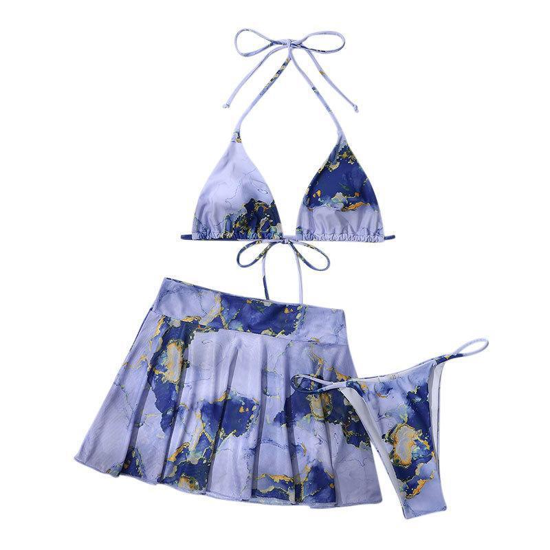 Damen Bikini-Set mit kreativem Marmormuster Echo Archiv