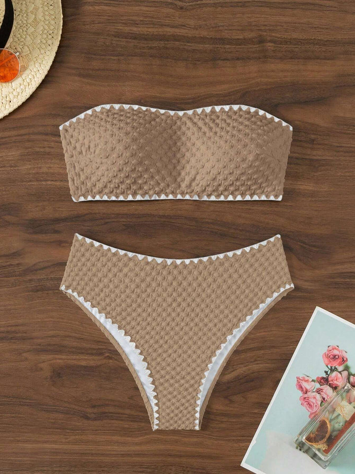 Damen Bandeau-Bikini mit strukturierter Oberfläche Echo Archiv