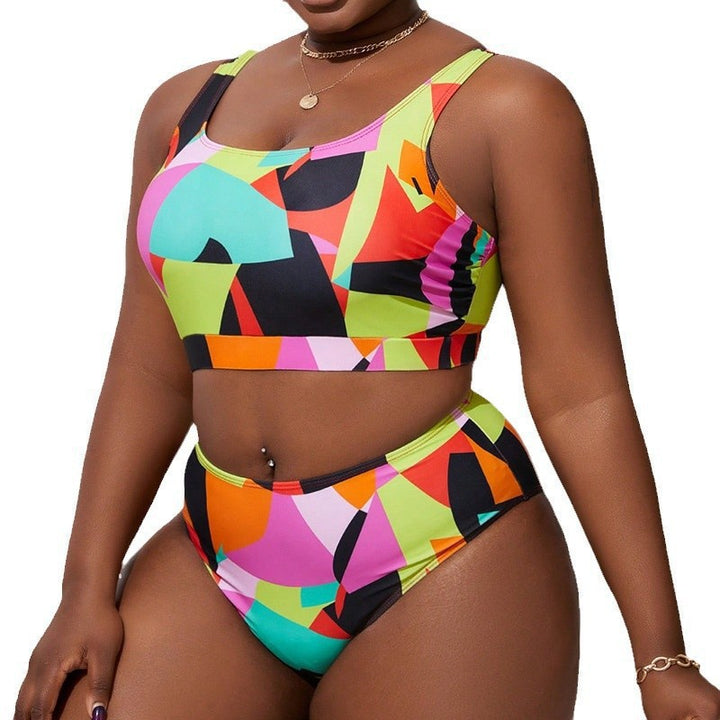 Damen Bikini-Set mit farbenfrohem geometrischem Muster Echo Archiv