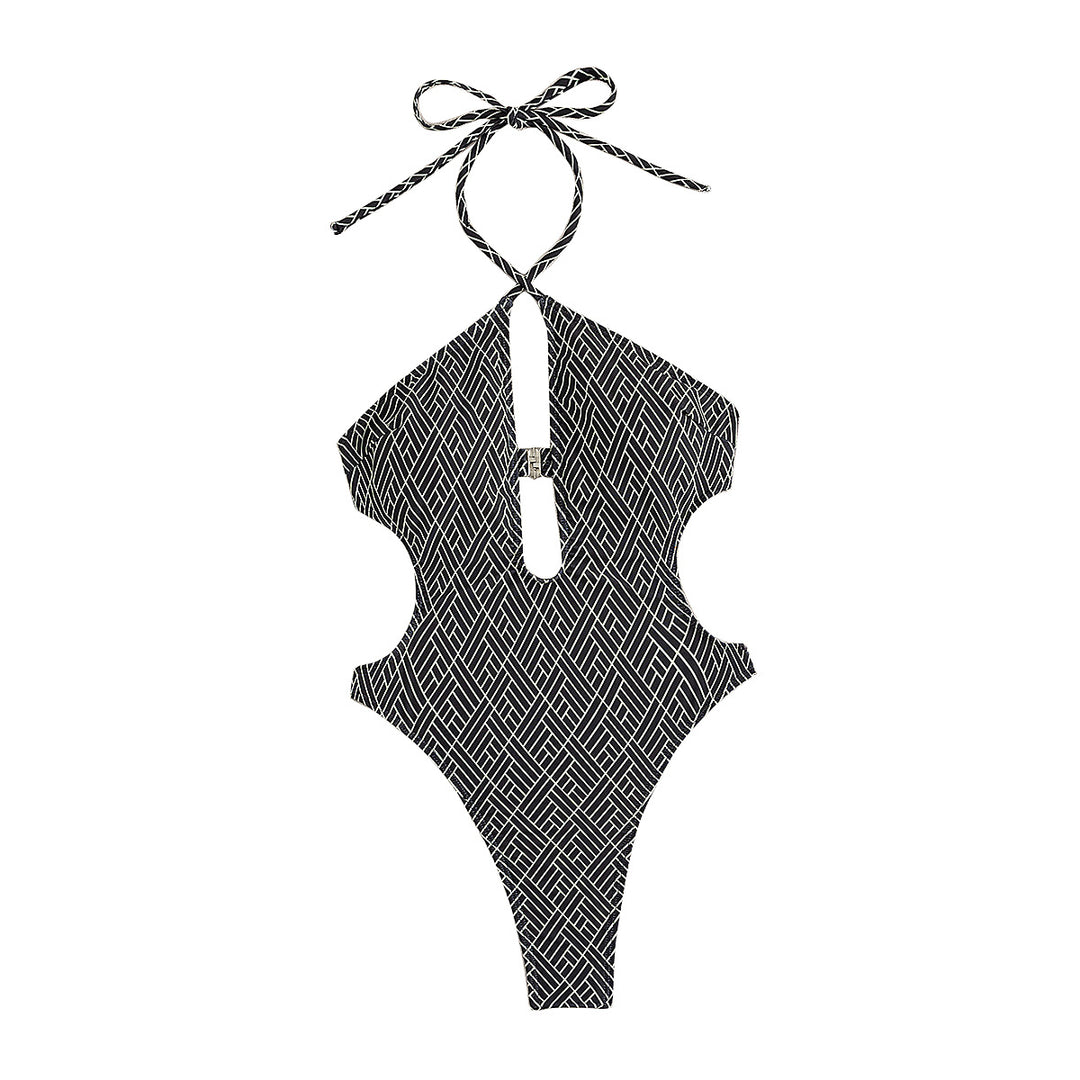 Damen Einteiler Badeanzug mit kreativem Cut-Out Echo Archiv