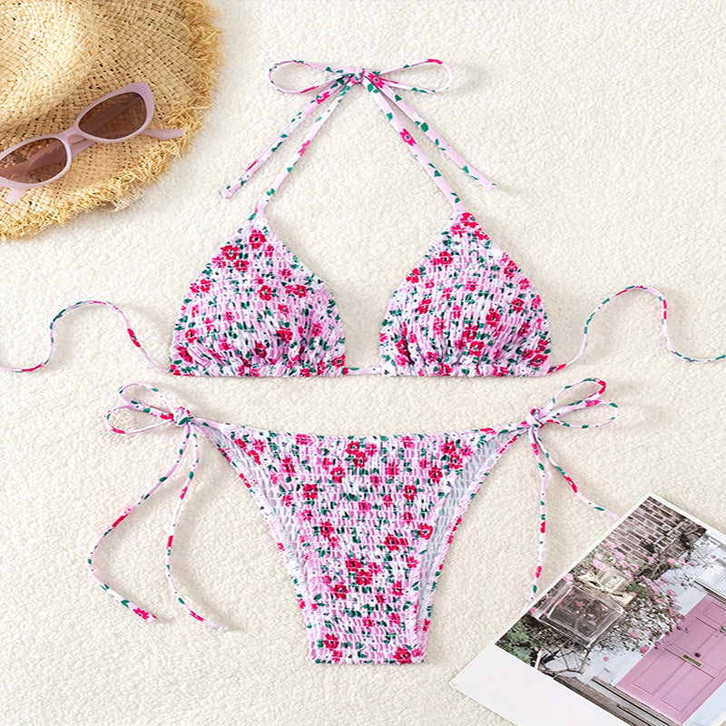 Damen Bunte Blumenmuster Bikini Echo Archiv