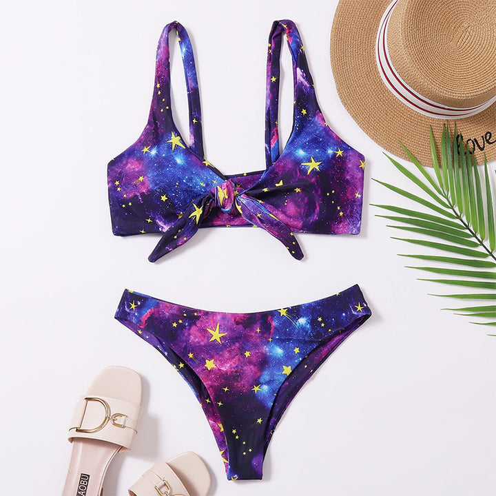 Damen Buntes Sternenmotiv Bikini Echo Archiv