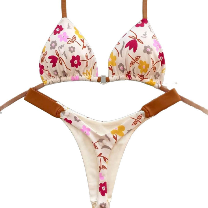 Damen Triangel-Bikini mit frischem Melonenmuster Echo Archiv
