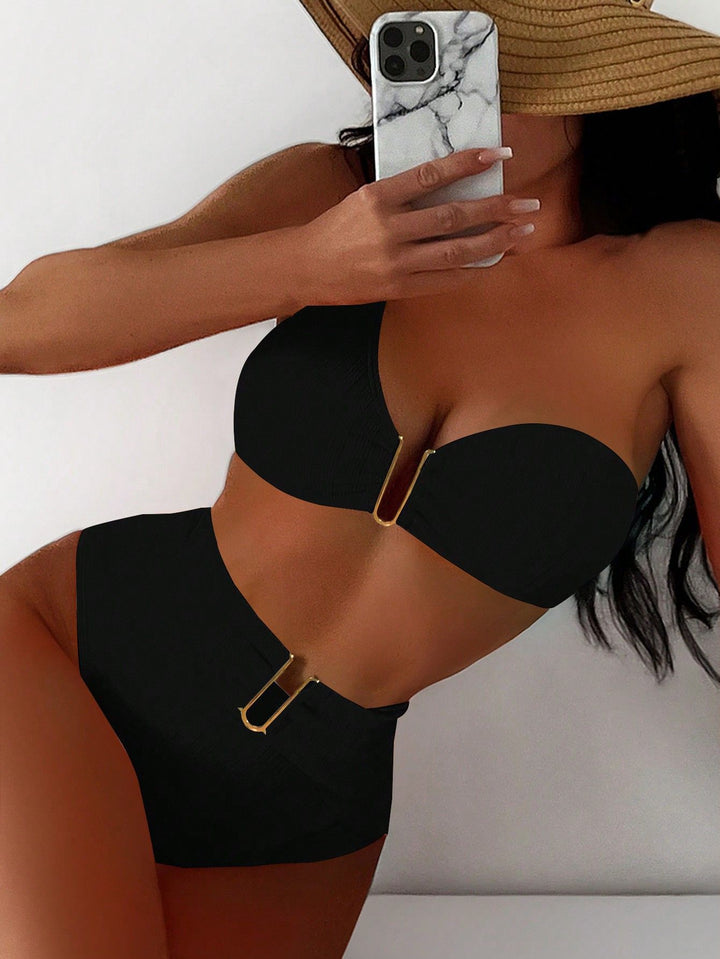 Damer högskuren bikini-set med avtagbara axelband Mirla-Eva Jonsson