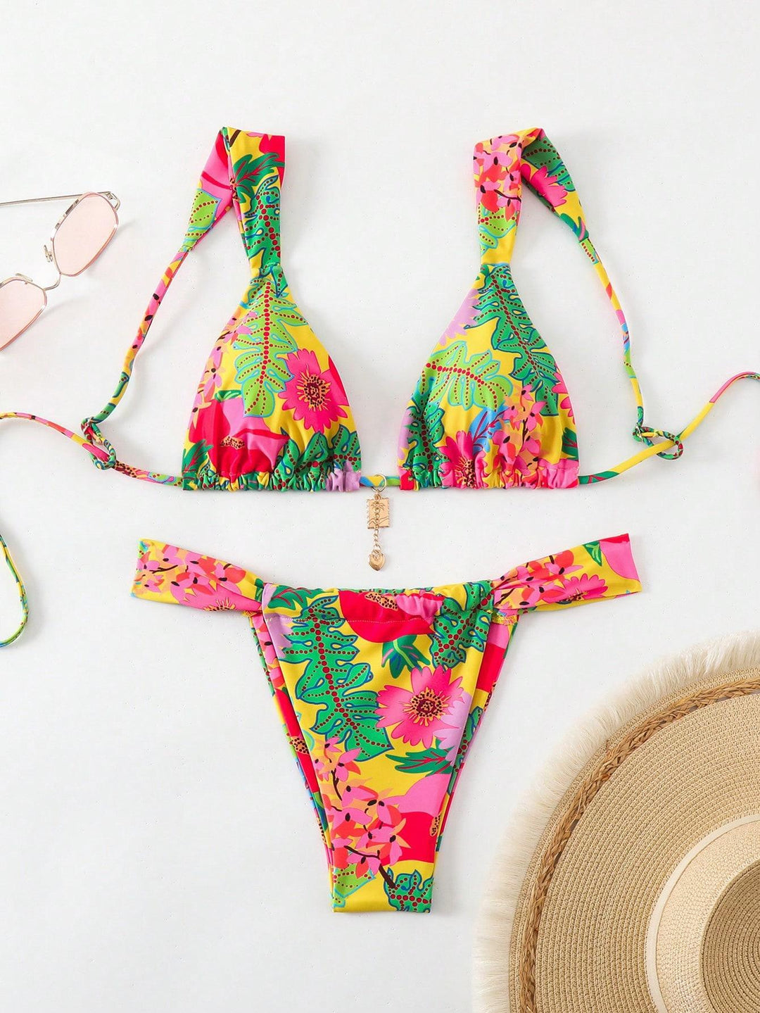 Damen Triangel-Bikini mit verspieltem Mustermix Echo Archiv