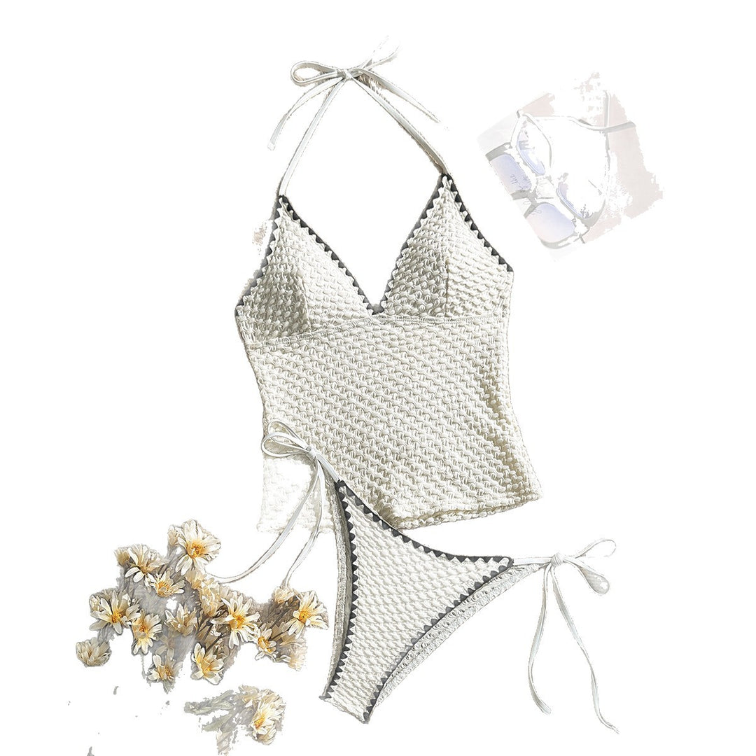 Damen Häkelbikini-Set mit modischem V-Ausschnitt Echo Archiv
