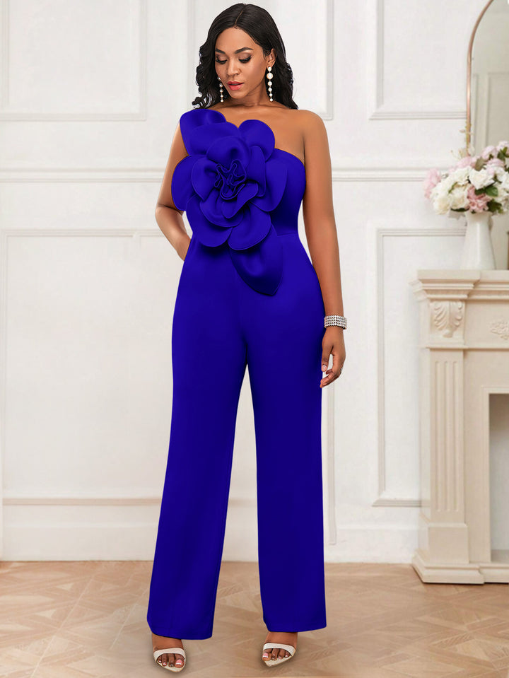 Damer Elegant Jumpsuit med blommig axeldetalj Mirla-Eva Jonsson