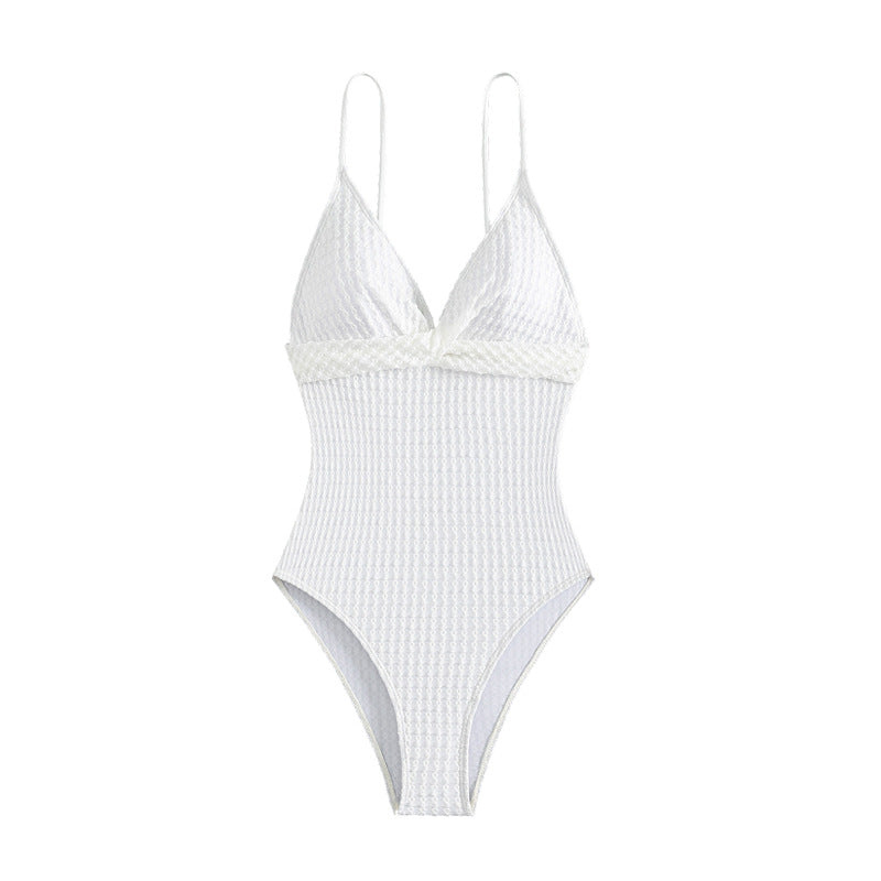 Damen Eleganter Schwimmanzug mit feiner Rippstruktur Echo Archiv