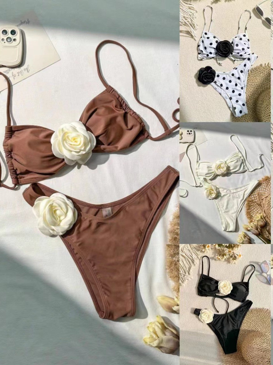 Damen Bikini mit flower Applikationen Echo Archiv