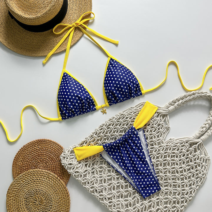 Damen Triangel-Bikini mit stilvollen Punktemuster Echo Archiv