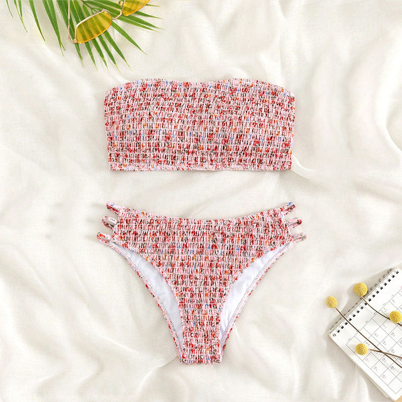 Damen Bandeau-Bikini mit modischem Knotendesign Echo Archiv