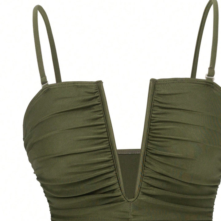 Damen One-Piece Badeanzug mit elegantem Wickelrock Echo Archiv