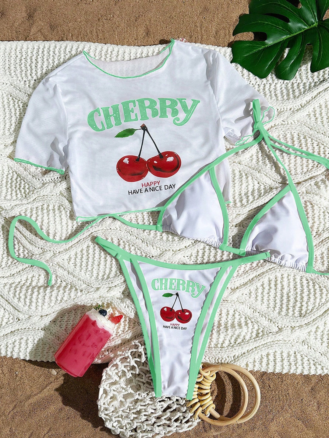 Damen Bikini-Set mit kreativem grafischen Design Echo Archiv
