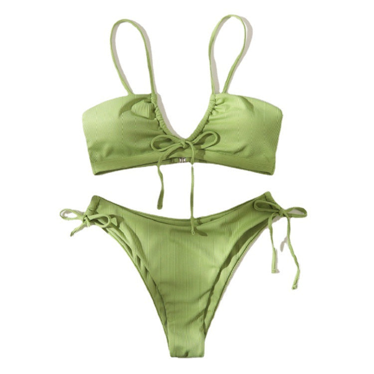 Damen Bikini-Set mit raffiniertem Wickeldetail und verstellbaren Trägern Echo Archiv