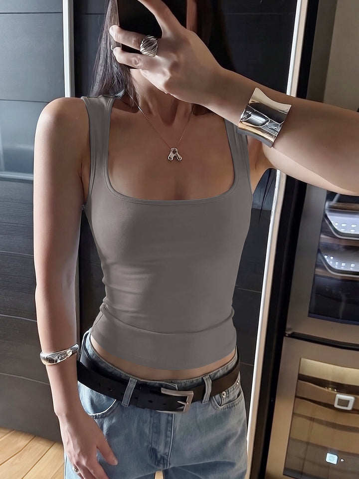 Damen Basic Tanktop med högkvalitativ stretchy Mirla-Eva Jonsson
