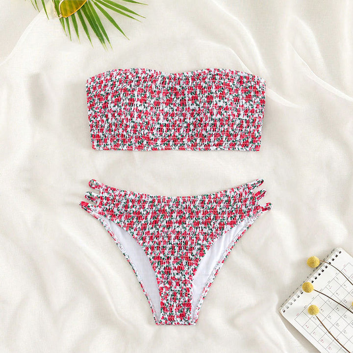 Damen Bandeau-Bikini mit modischem Knotendesign Echo Archiv