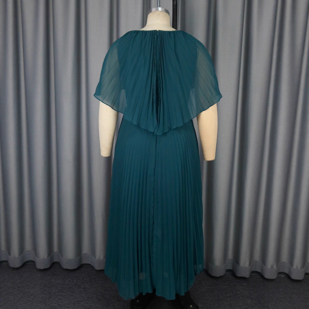 Damer Elegant Plisserad Maxi Klänning med Flödande Ärmar Mirla-Eva Jonsson