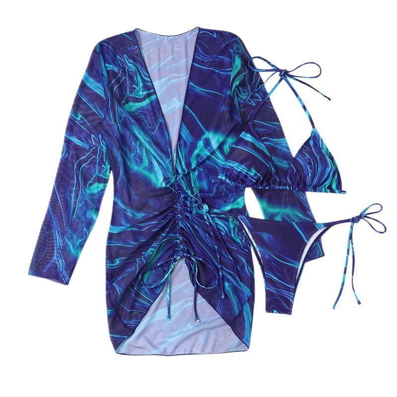 Dame Bikinisett med transparent vik-Cardigan Mirla-Eva Jonsson