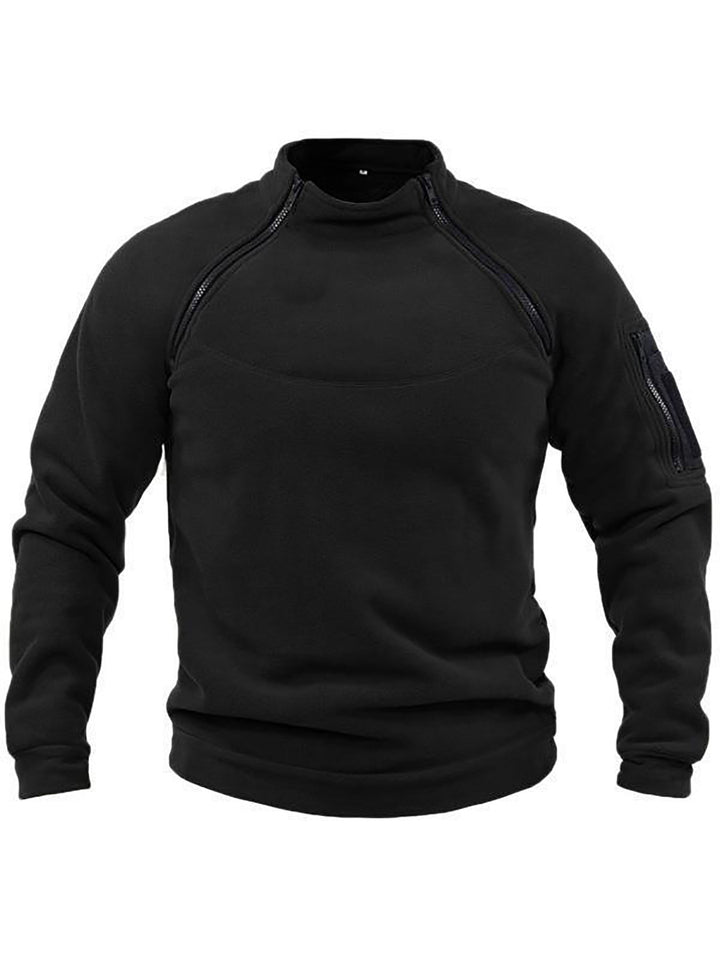 Herren Thermo-Fleecepullover med hög krage och praktiska fickor Eva Jonsson
