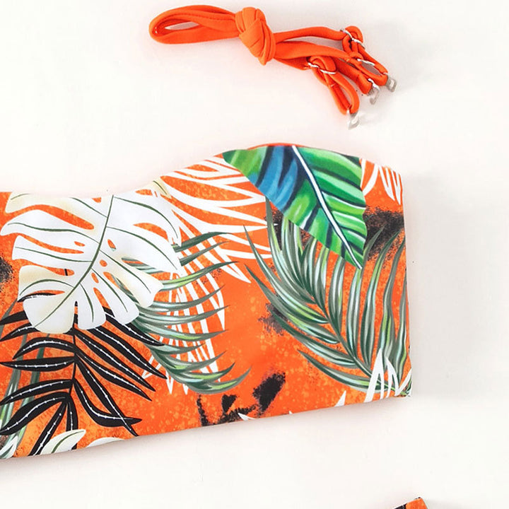 Damen Bandeau-Bikini mit hochgeschnittenem Unterteil Echo Archiv