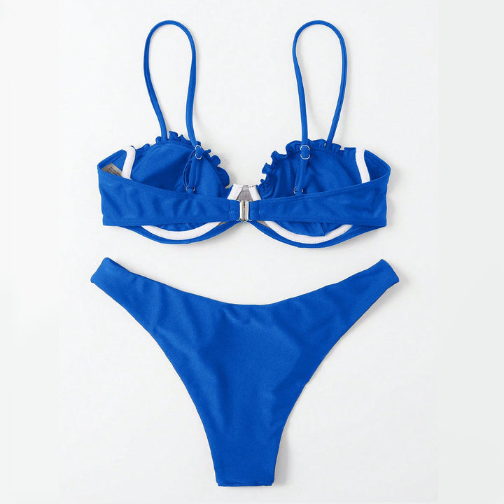 Damen Push-Up-Bikini mit Raffung und verstellbaren Trägern Echo Archiv