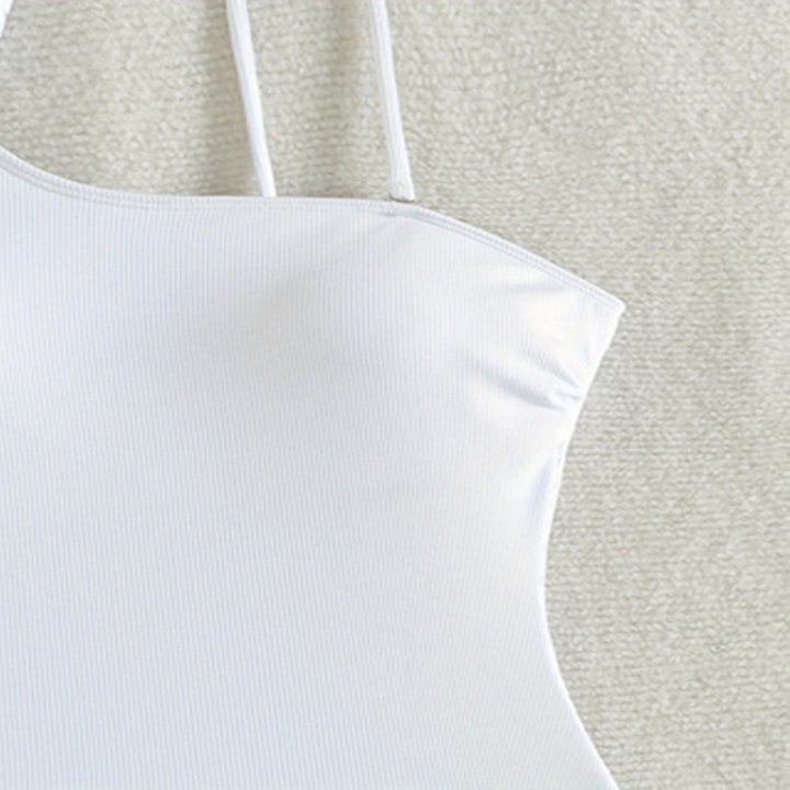 Damen asymmetrischer Einteiler Badeanzug mit Schleifendetail Echo Archiv