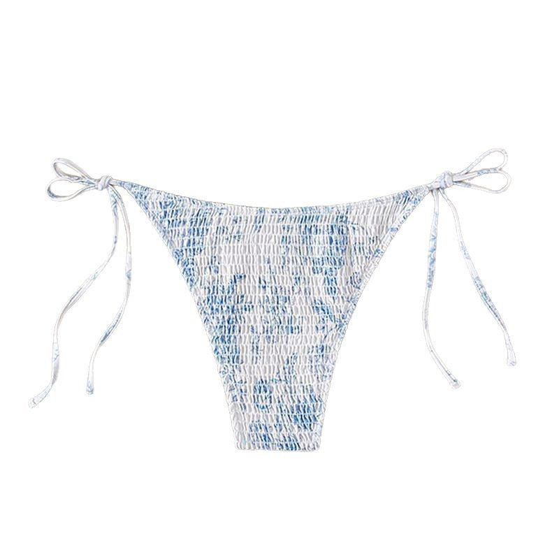 Damen Bikinihöschen mit Rüschen und verstellbaren Bindebändern Echo Archiv