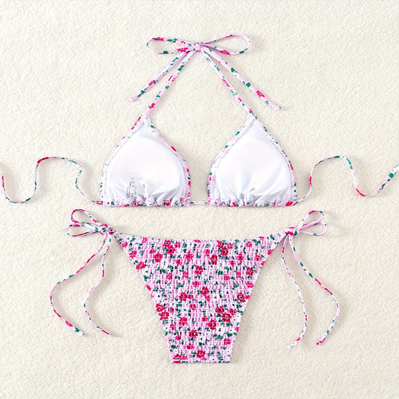 Damen Bunte Blumenmuster Bikini Echo Archiv