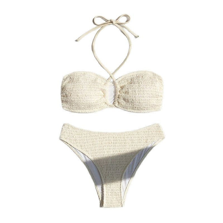 Damen Bandeau-Bikini mit hoch geschnittenem Slip und eleganten Bindebändern Echo Archiv