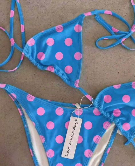 Damen Triangel-Bikini mit punktemuster Echo Archiv