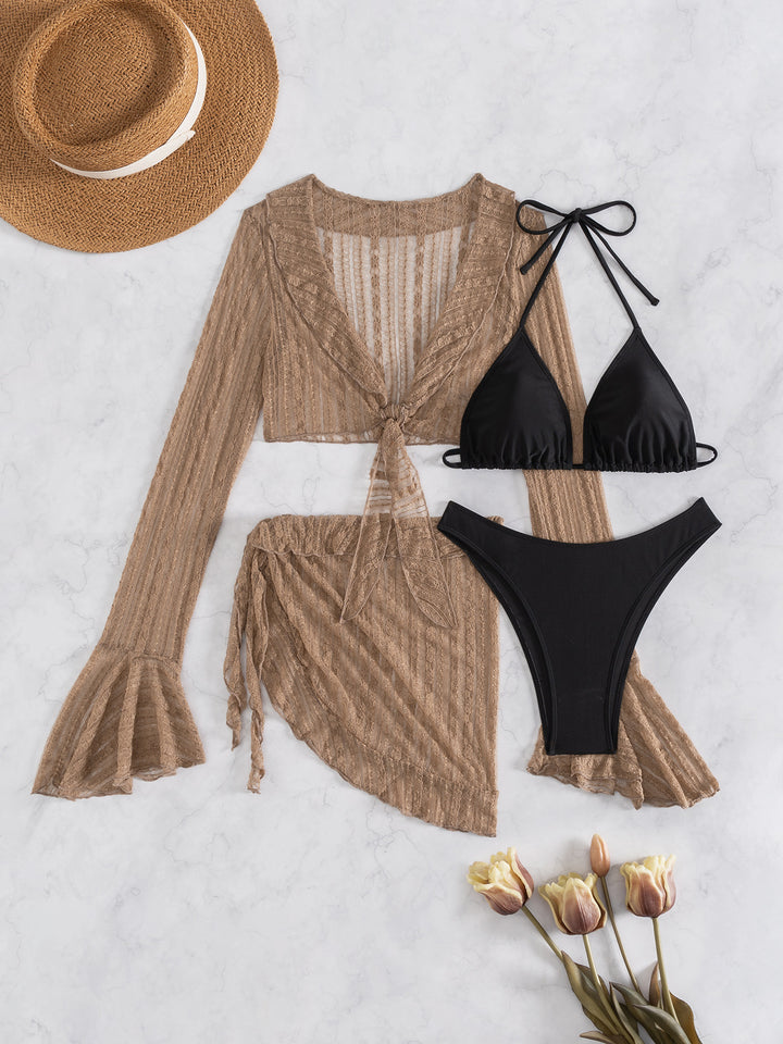 Damen Bikiniset mit transparentem Cover-Up und raffinierten Details Echo Archiv
