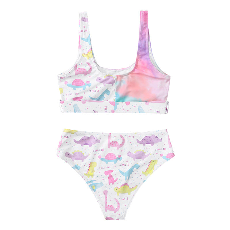 Damen Bunte Dinosaurier-Print Bikini-Set Echo Archiv