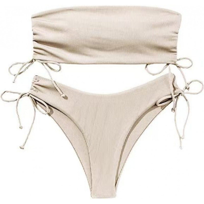 Damen Bandeau-Bikini mit verstellbaren Raffung Echo Archiv