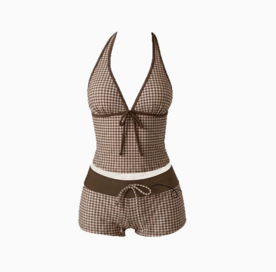 Damen Tankini mit modischem Punktmuster und verstellbarem Halter Echo Archiv