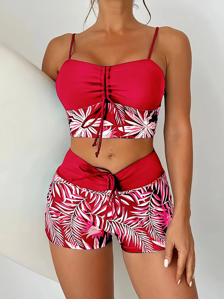 Damen Crop-Top-Bikini mit Short Echo Archiv