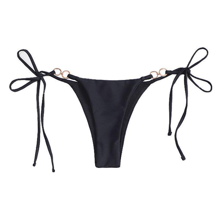 Damen Bikini-Unterteil mit verstellbaren Bindebändern und eleganten Metallringen Echo Archiv