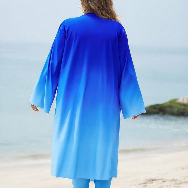 Damen Badeanzug mit langen Ärmeln und elegantem Farbverlauf Echo Archiv