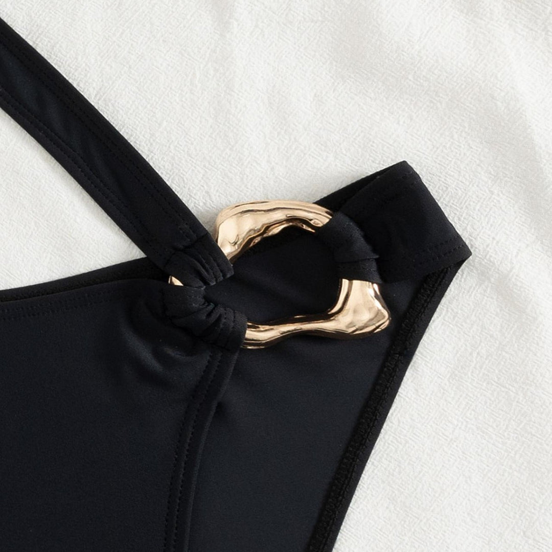 Damen Asymmetrischer Einteiler mit modischen Cut-Outs Echo Archiv
