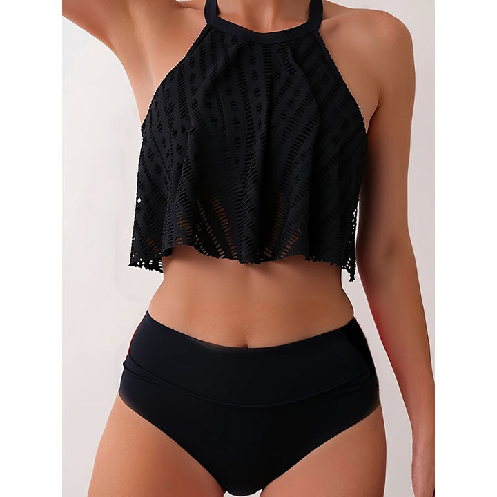 Damen Crop-Top Badeanzug mit hoch geschnittenem Slip Echo Archiv