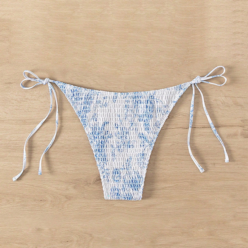 Damen Bikinihöschen mit Rüschen und verstellbaren Bindebändern Echo Archiv